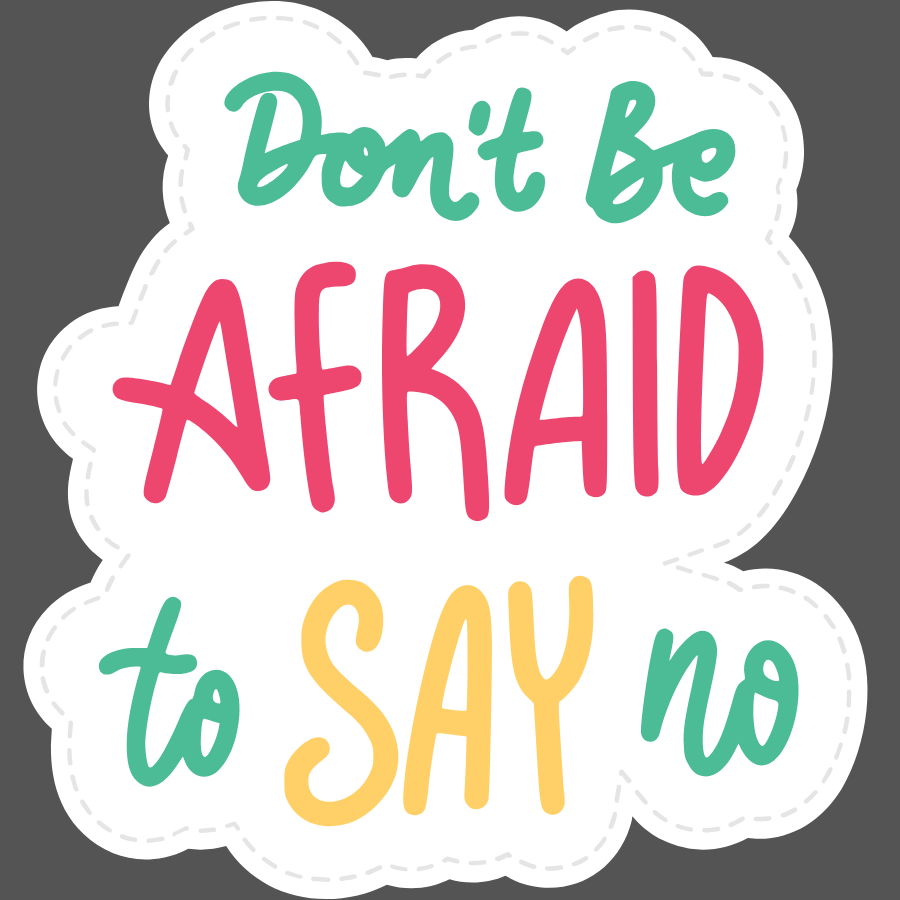 Don't be afraid to say no | Iron-on Patch | Aesthetic Quote Pop patches