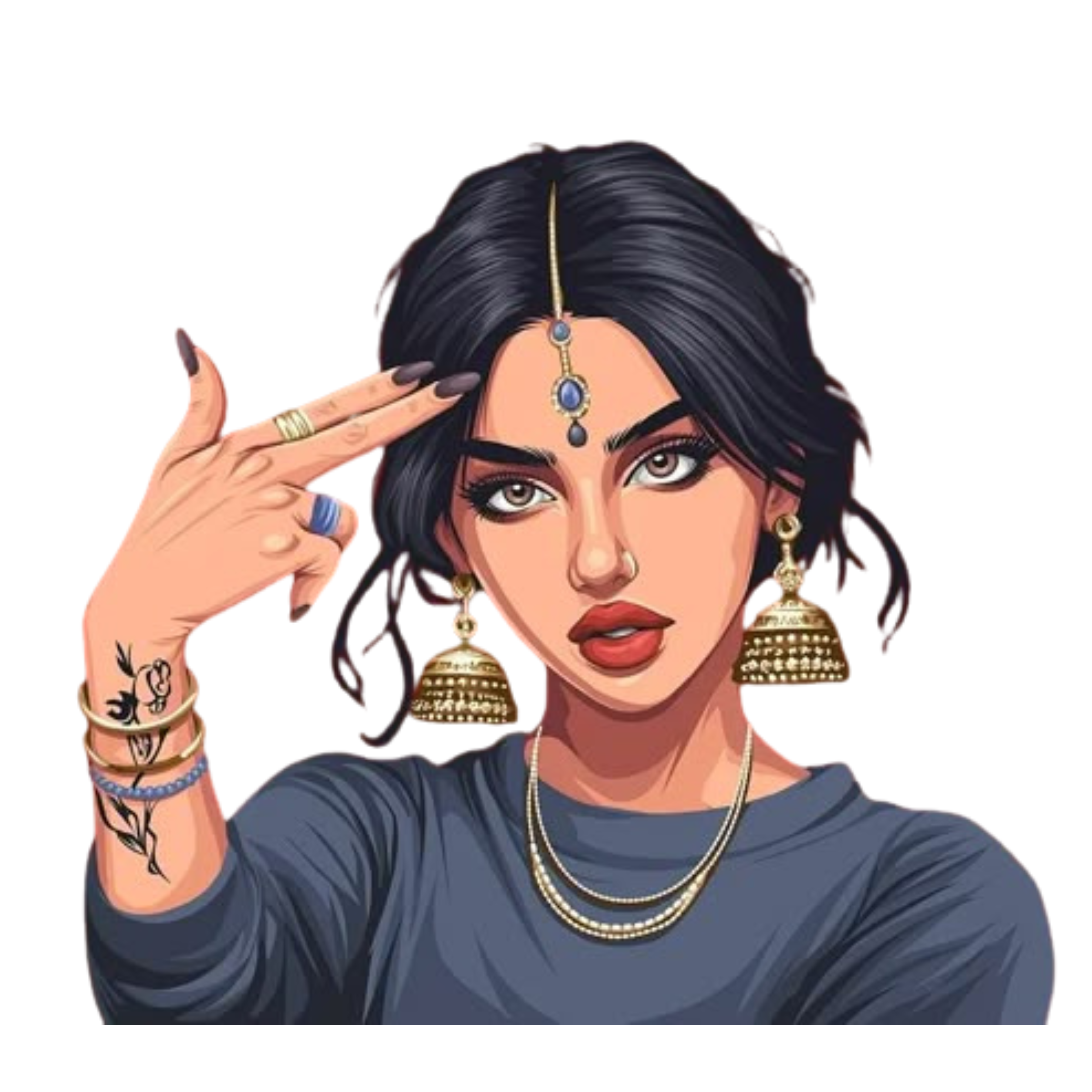 Desi Baddie Energy | Iron-on Patch | Girlie Pop