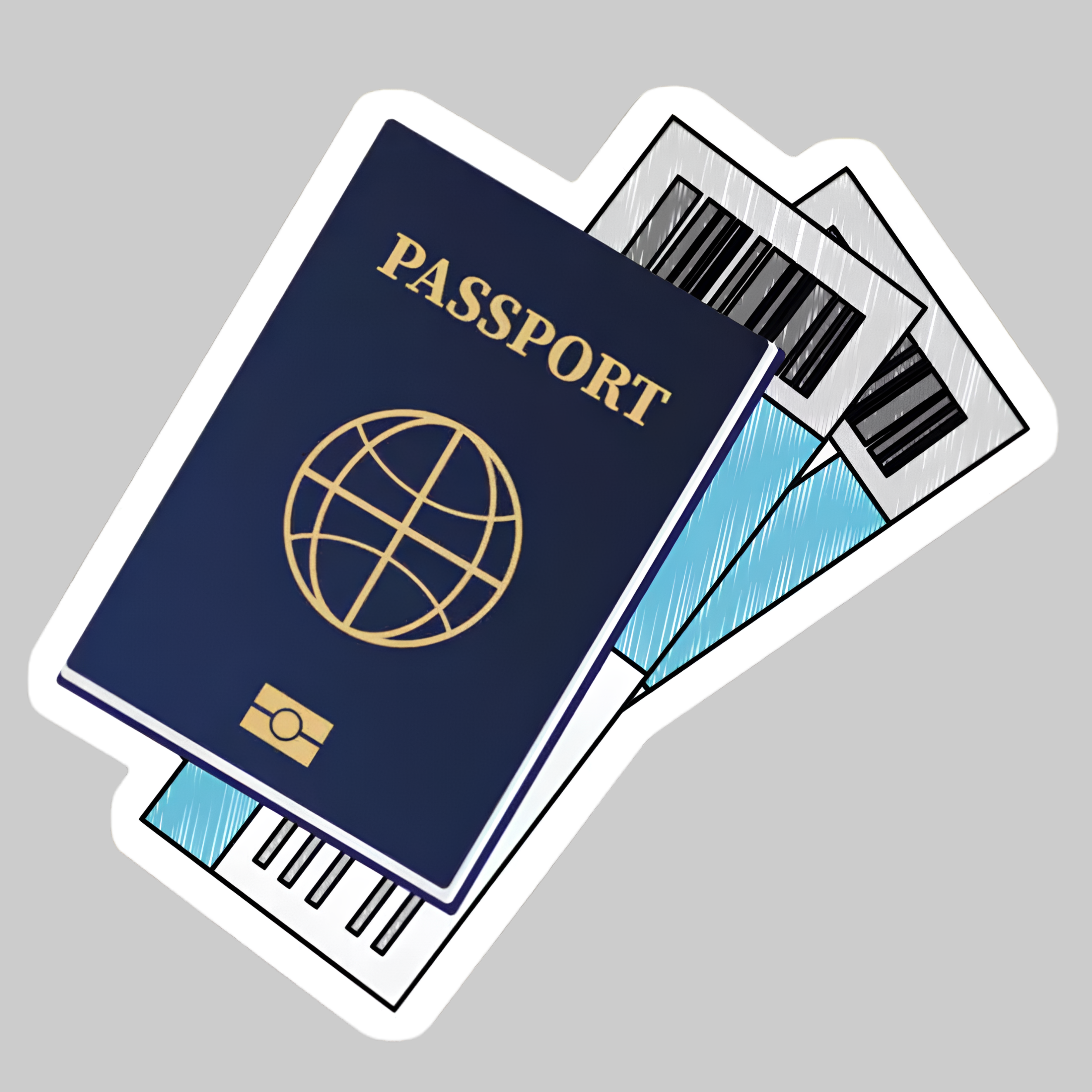 Passport & ticket | Iron on patch | Vacay Mode