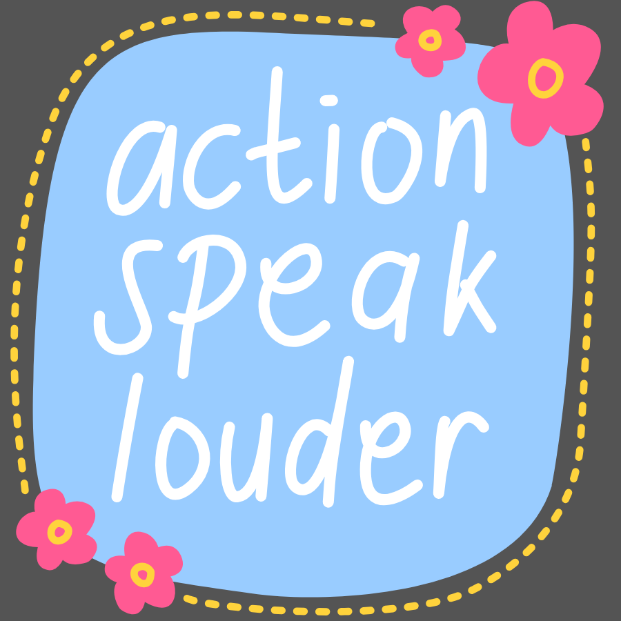 Action speak louder | Iron-on Patch | Aesthetic Quote Pop patches
