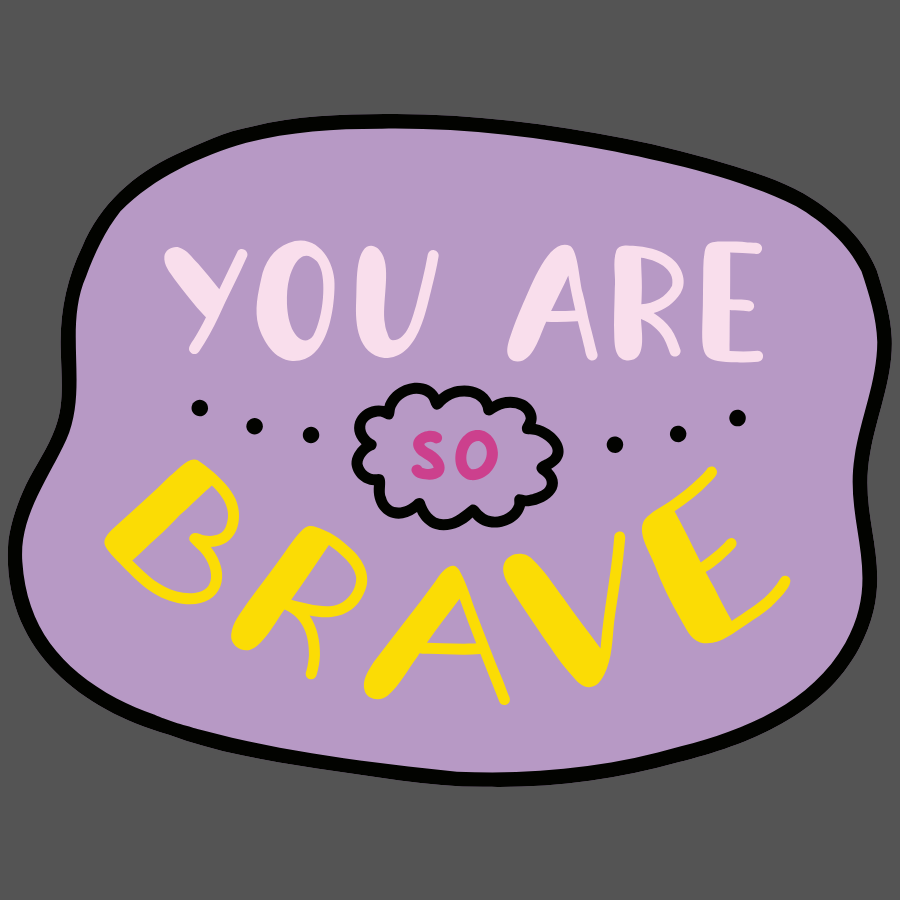 You are brave | Iron-on Patch | Aesthetic Quote Pop patches