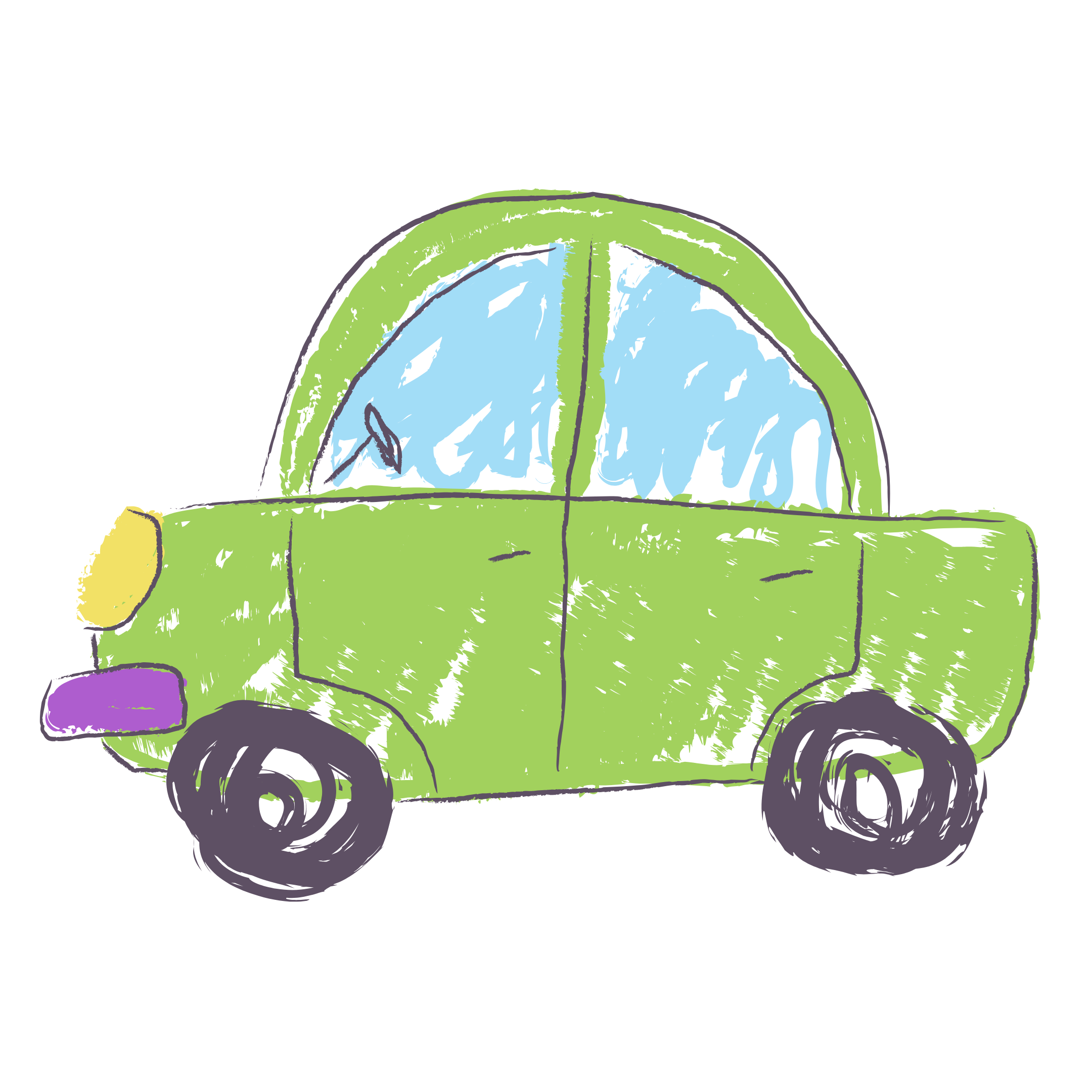 Green Car | Iron-on Patch | Meadow Manor