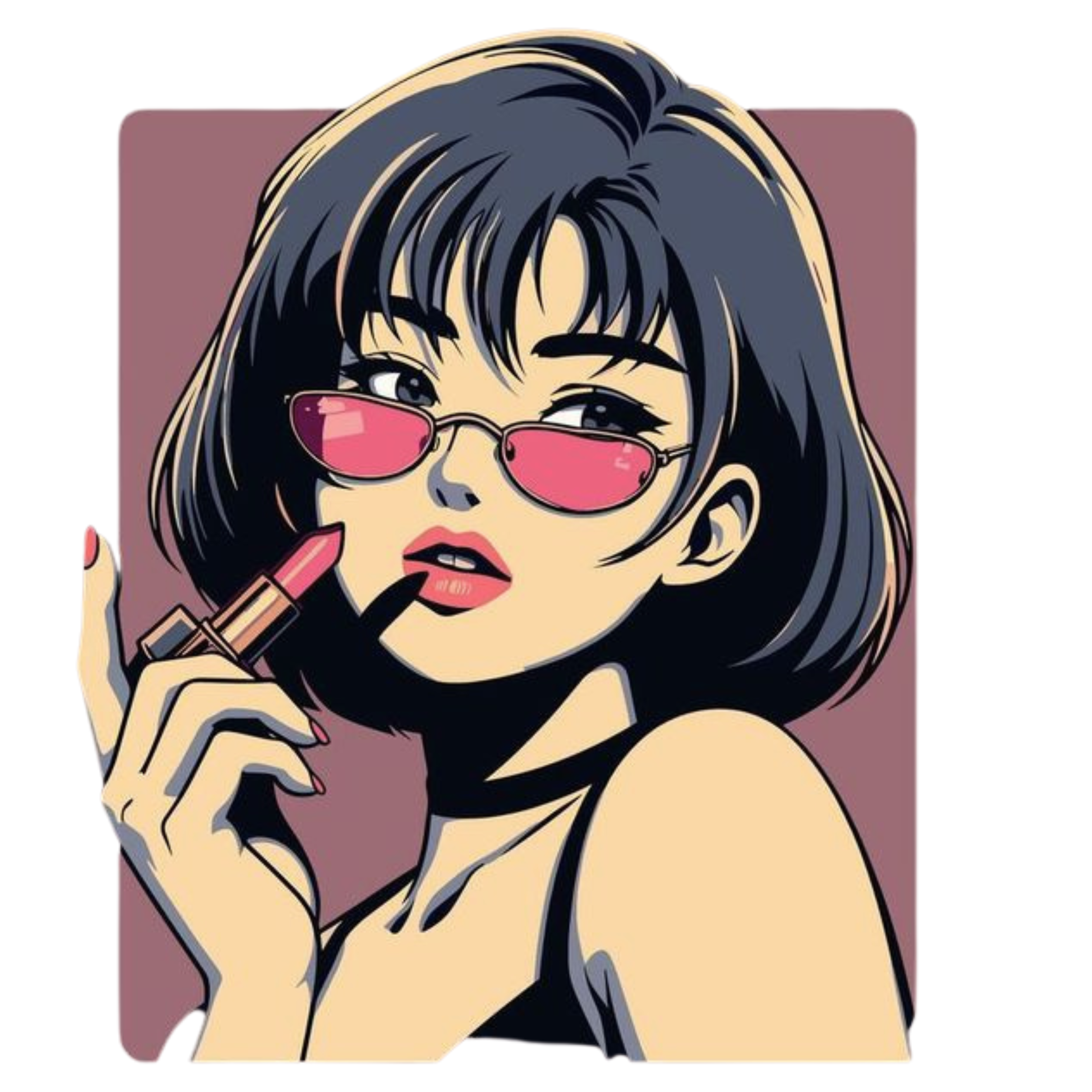 Pink Lip Mood | Iron-on Patch | Girlie Pop