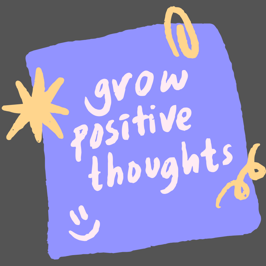 Grow positive thoughts | Iron-on Patch | Aesthetic Quote Pop patches