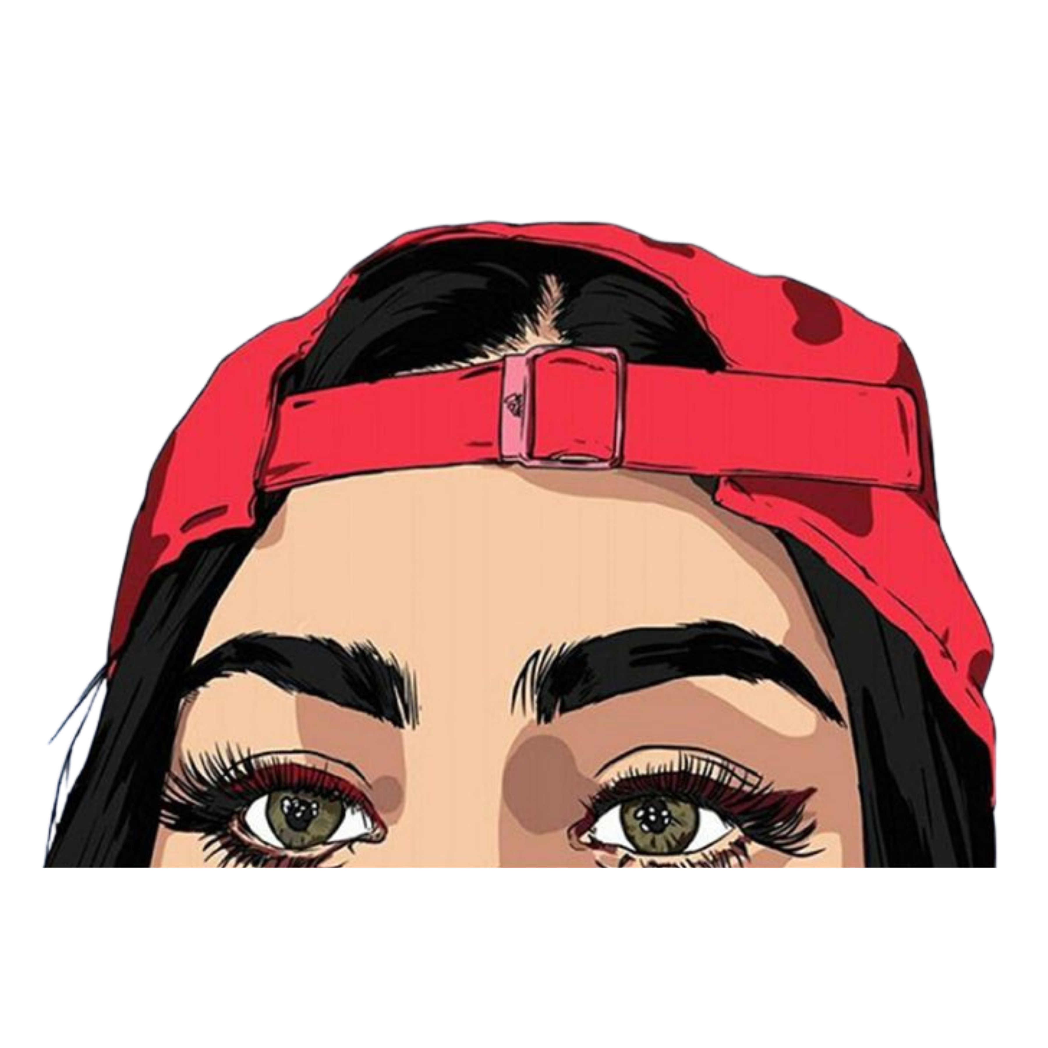 Red Cap Face | Iron-on Patch | Girlie Pop