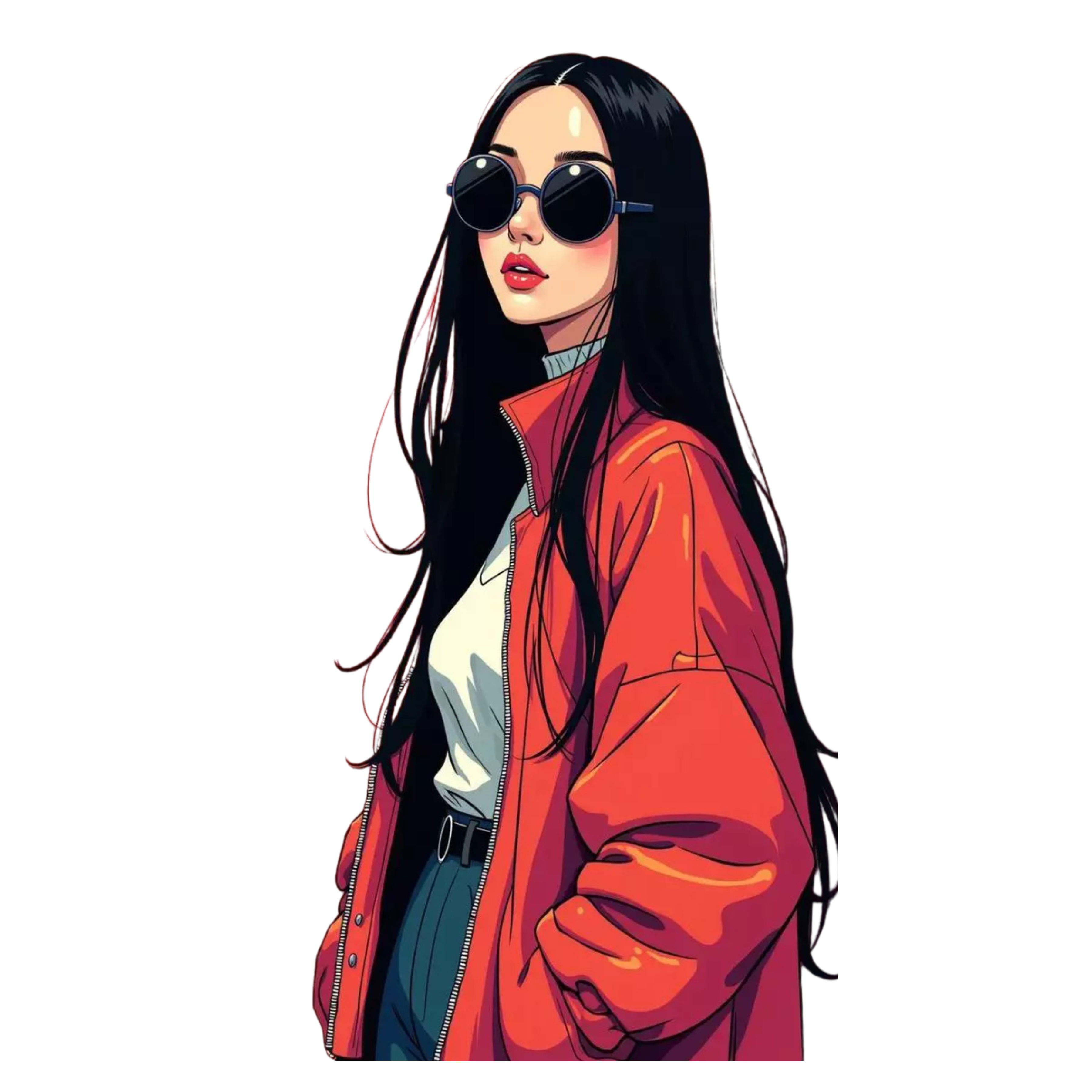 Red Coat Drip | Iron-on Patch | Girlie Pop