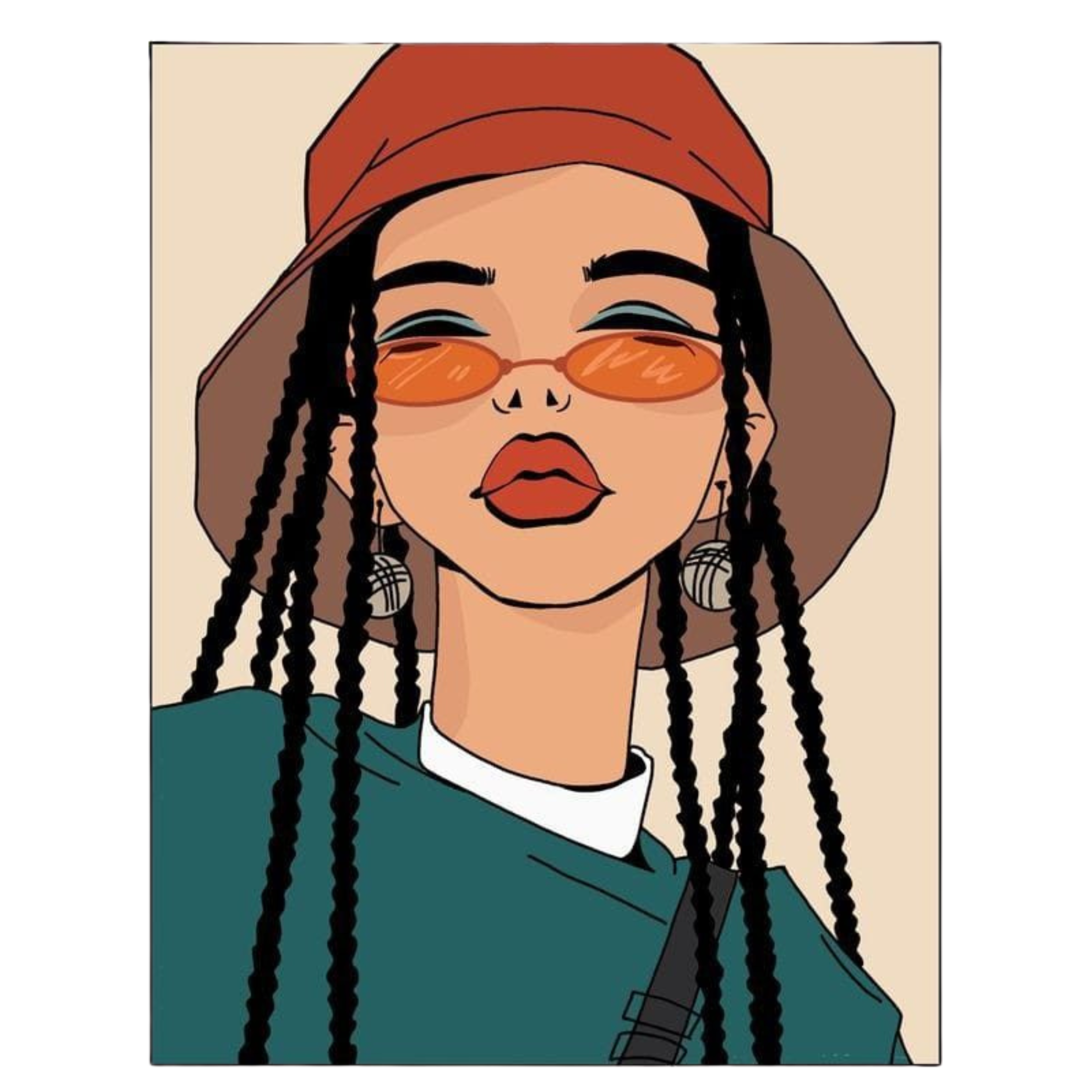 Braided Babe | Iron-on Patch | Girlie Pop