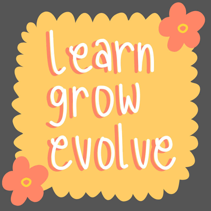 Learn grow envolve | Iron-on Patch | Aesthetic Quote Pop patches