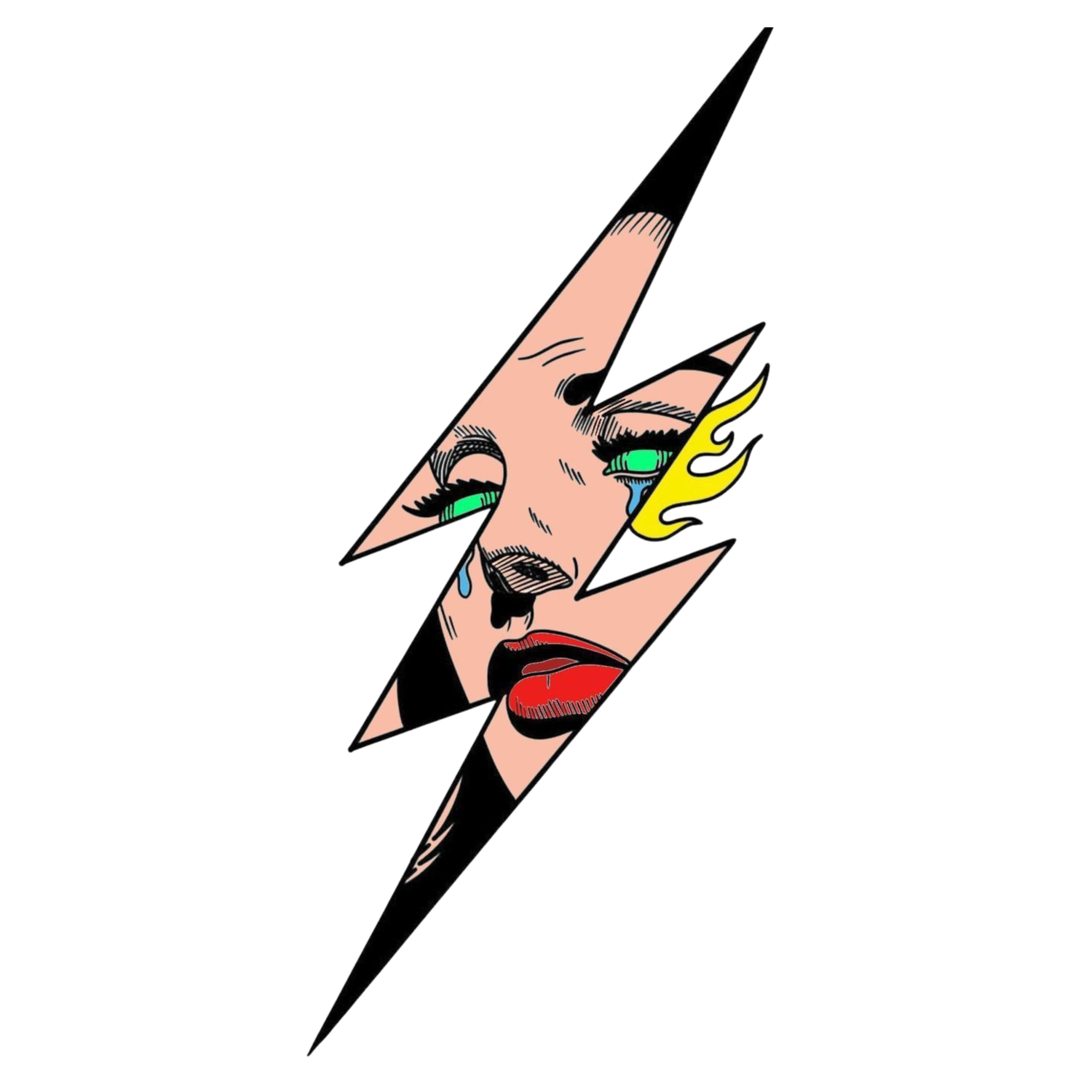 Lightning Gaze | Iron-on Patch | Girlie Pop